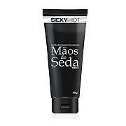 Mãos de seda gel deslizante para massagem